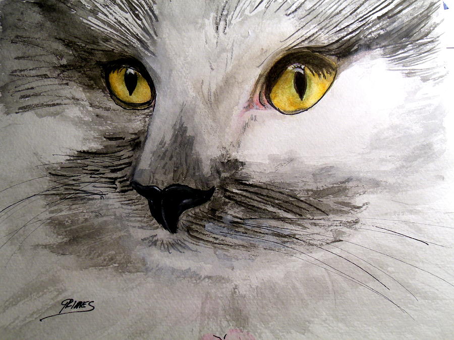 Little Fluffy Painting by Carol Grimes