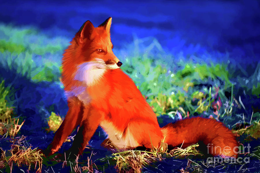 Little Fox # 3 Painting by Eva Sawyer