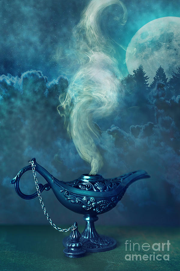 Little genie lamp with smoke Photograph by Sandra Cunningham
