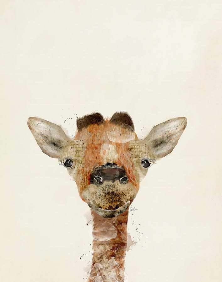 Little Giraffe Painting by Bri Buckley
