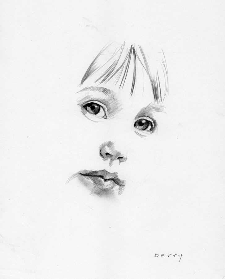 Little Girl 1 Drawing by Suzanne Berry - Fine Art America