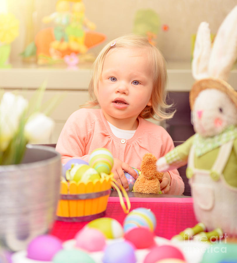 Little girl celebrate Easter Photograph by Anna Om