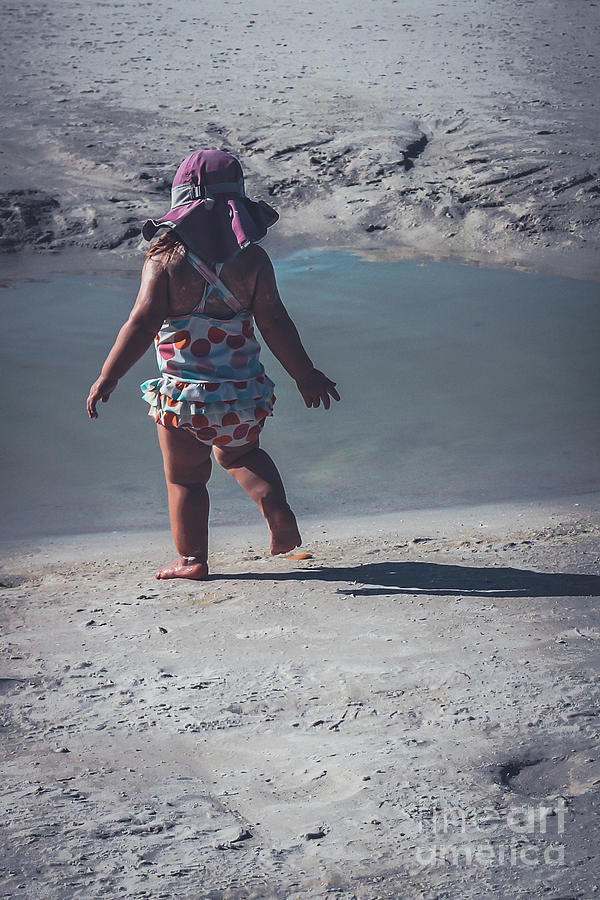 Little girl on the beach Photograph by Claudia M Photography