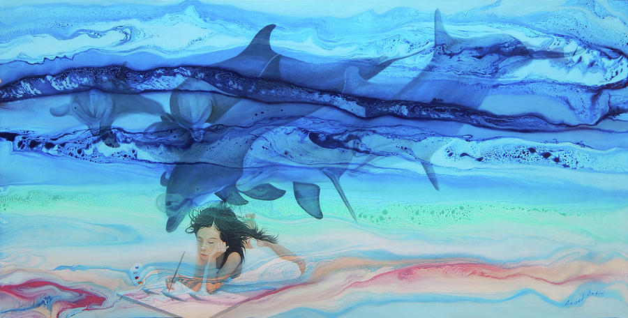 Little girl painter by Angel Ortiz Little girl painter by Angel Ortiz
