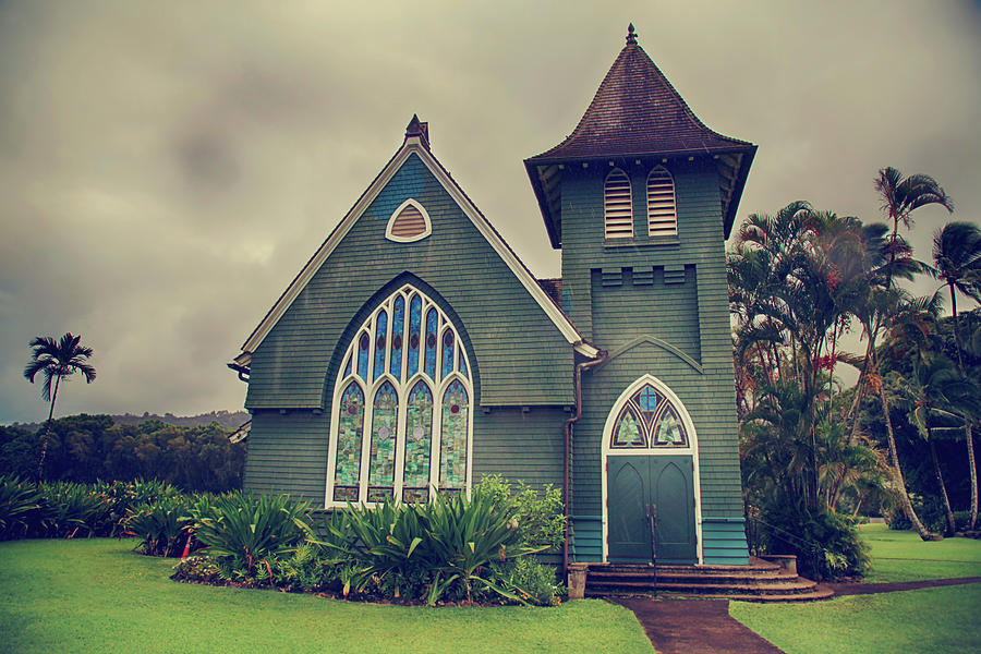Architecture Photograph - Little Green Church by Laurie Search