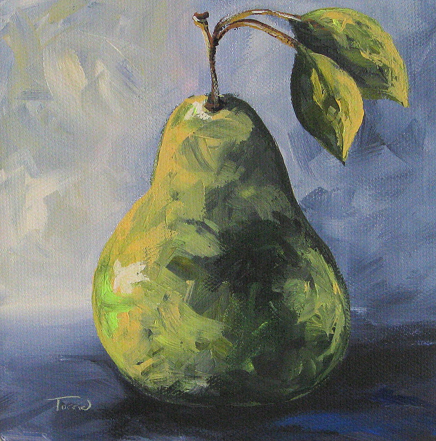 Little Green Pear Painting by Torrie Smiley
