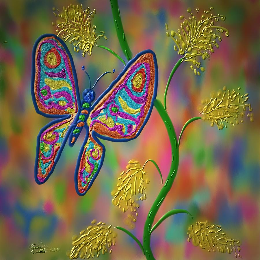 Little Hip Butterfly Digital Art by Kevin Caudill