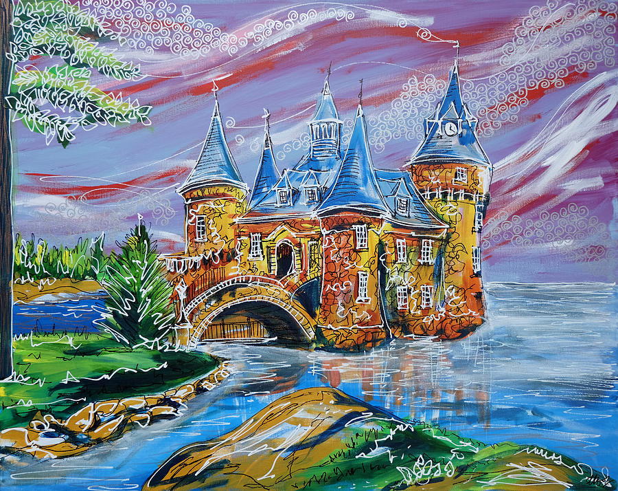 Little Hogwarts Painting by Laura Hol Art
