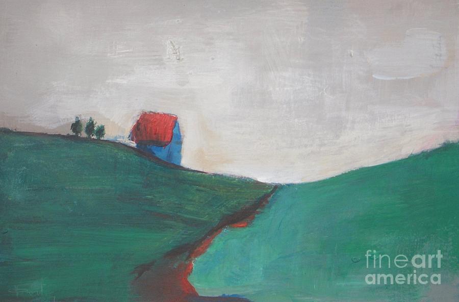 Little House on the Hill Painting by Vesna Antic