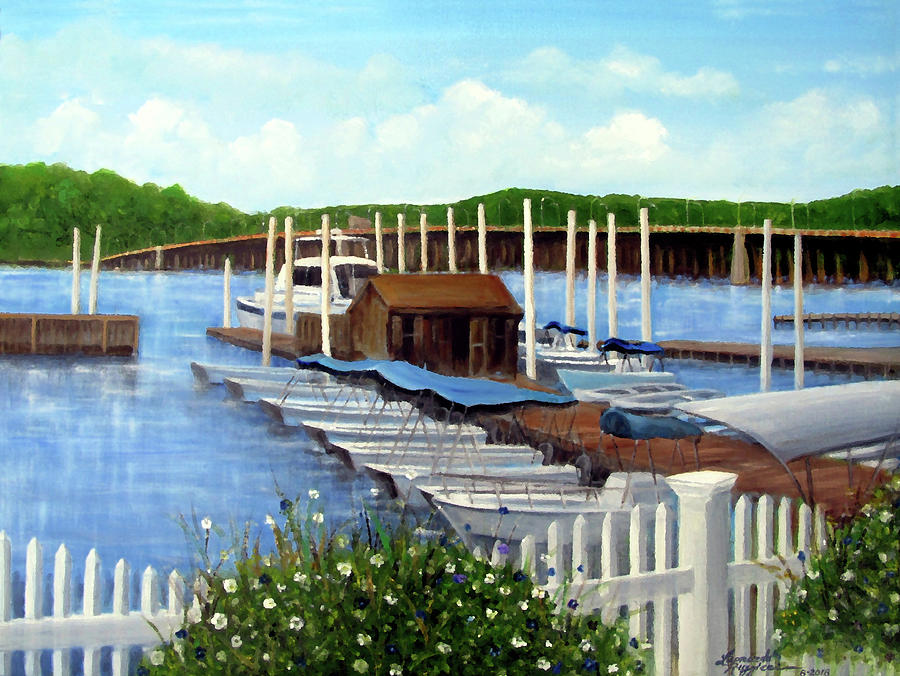 Oceanic Bridge on the Navesink River Painting by Leonardo Ruggieri