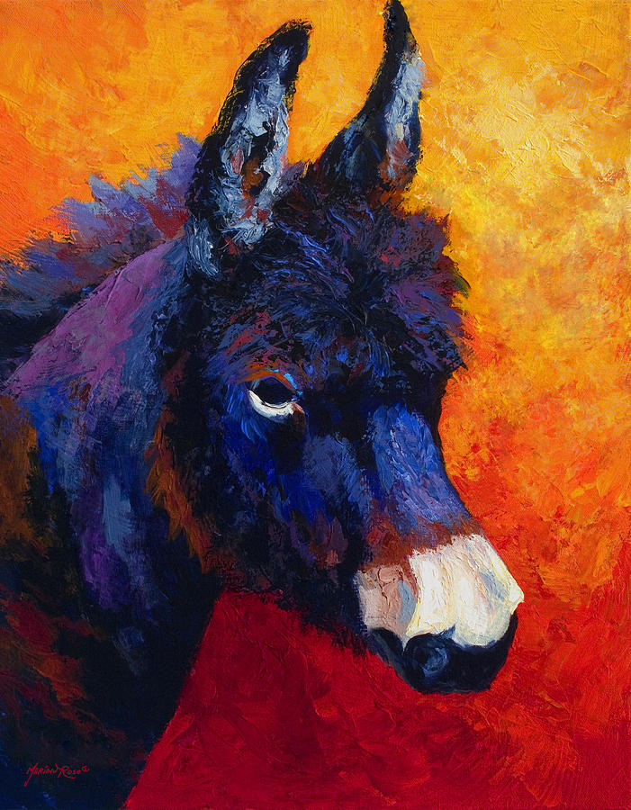 Little Jack - Burro Painting by Marion Rose