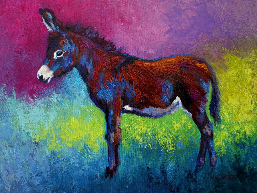 Burro Painting - Little Jenny by Marion Rose