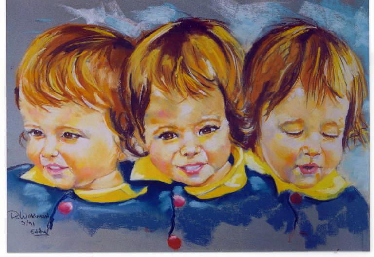 Pastel Portrait Painting - Little Jimmie by Leonard R Wilkinson 