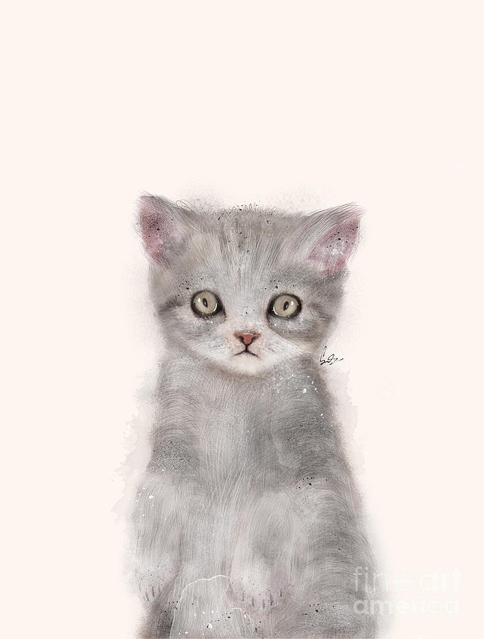 Kitten Painting - Little Kitten by Bri Buckley
