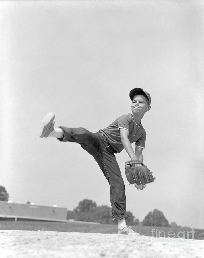 Little League Pitcher, C.1960s Photograph by H. Armstrong Roberts/ClassicStock