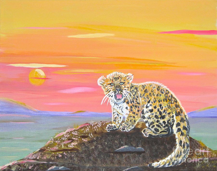 Little Leopard Painting by Phyllis Kaltenbach