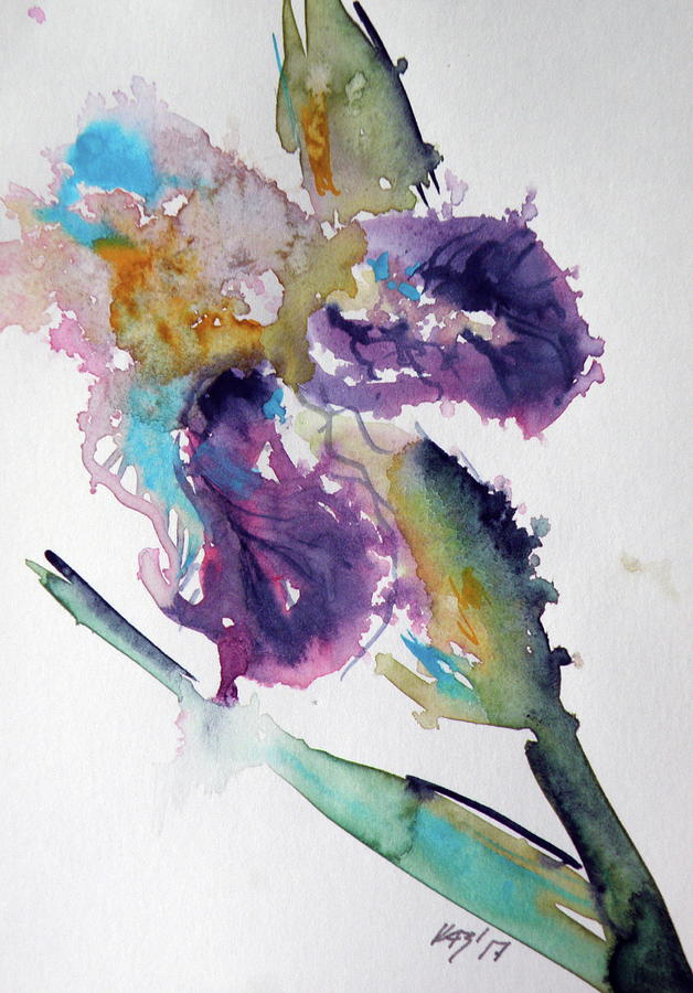 Little lily II Painting by Kovacs Anna Brigitta