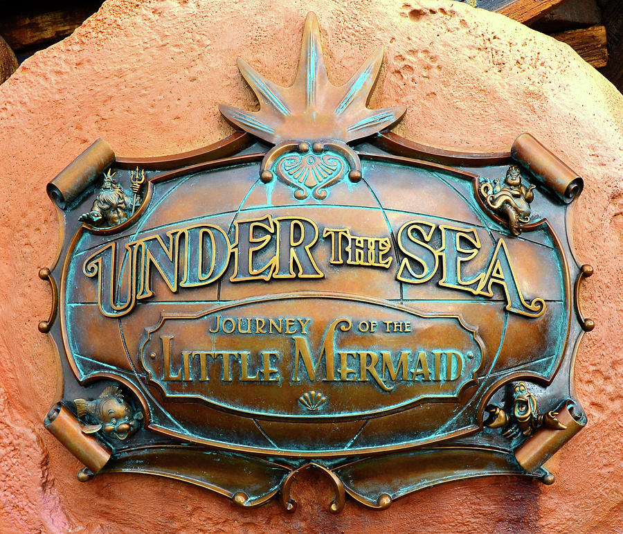 Little Mermaid ride sign Photograph by David Lee Thompson