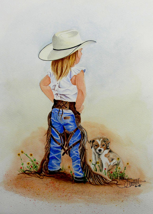 Little Miss Big Britches Painting by Jimmy Smith