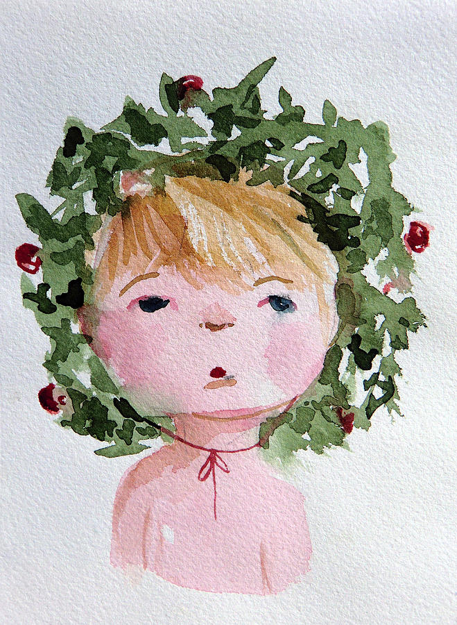 Little Miss Merry Painting by Mindy Newman