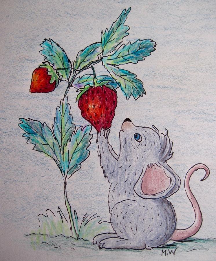 Little mouse Drawing by Megan Walsh
