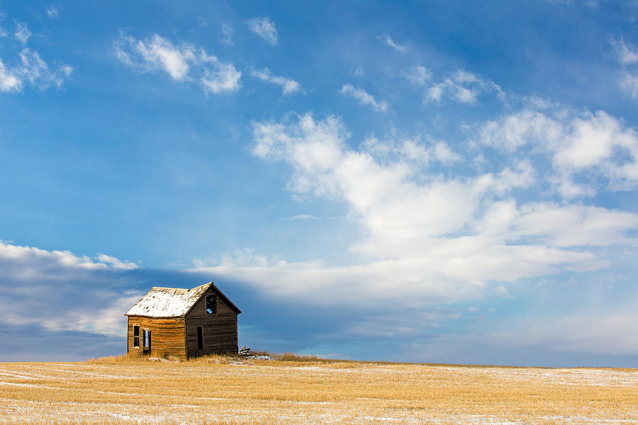Winter Photograph - Little Old House by Todd Klassy
