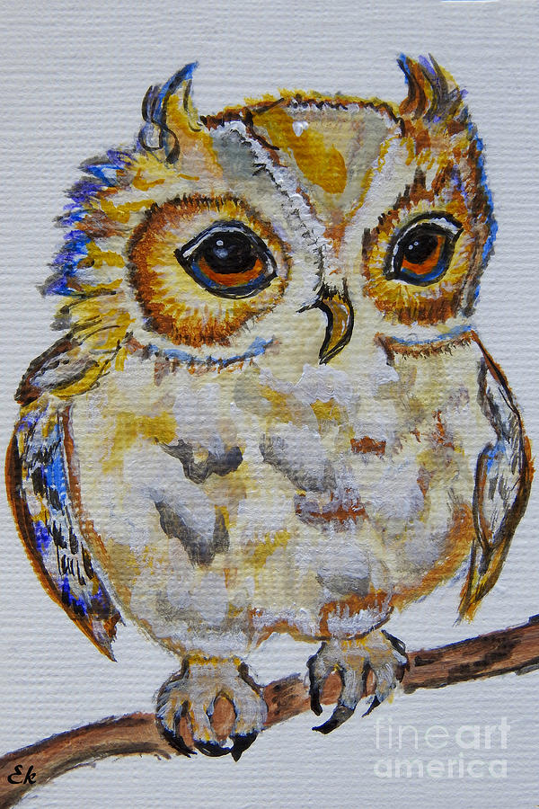 Little Owl  Painting by Ella Kaye Dickey
