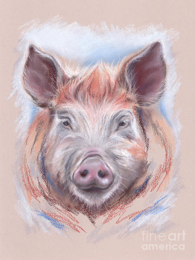 Little Pig Pastel by MM Anderson