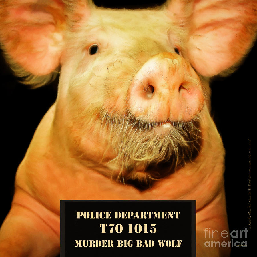 Little Pig Number Two Mugshot 20170921 square Photograph by Wingsdomain Art and Photography