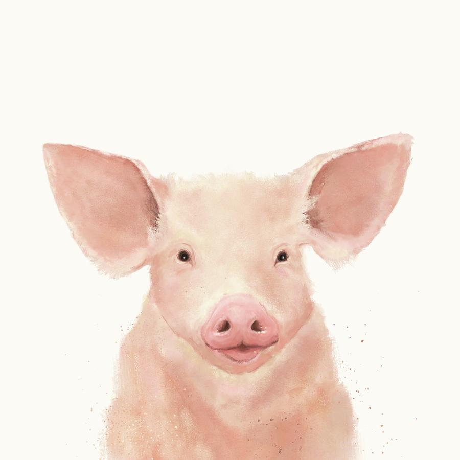 Little Piglet Digital Art by Mandy Tabatt