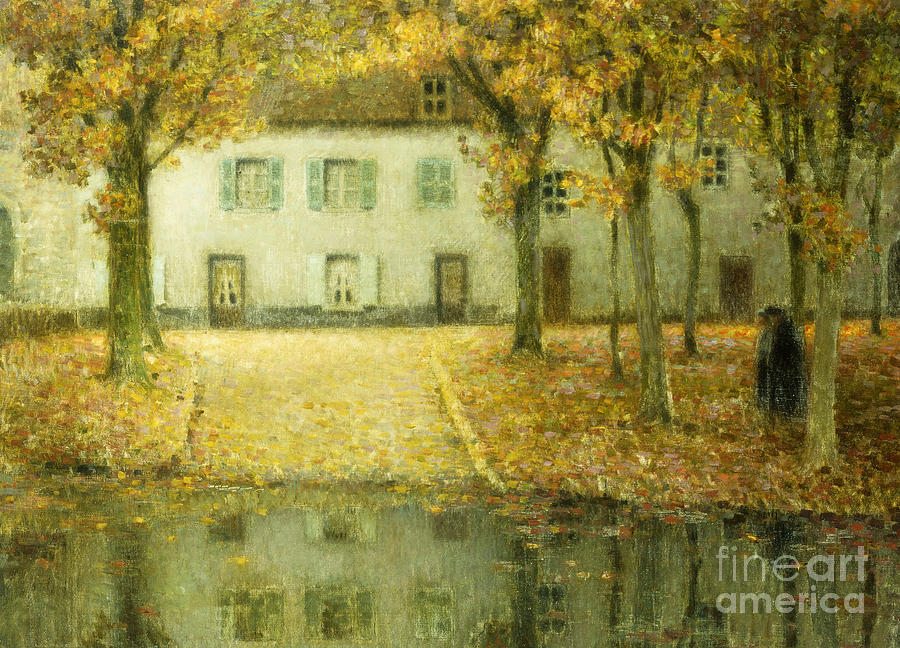 Little Place on the Banks of the Eau at Chartres Painting by Henri Le Sidaner