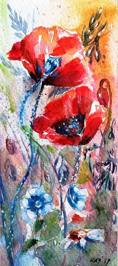 Little poppies 134 Painting by Kovacs Anna Brigitta