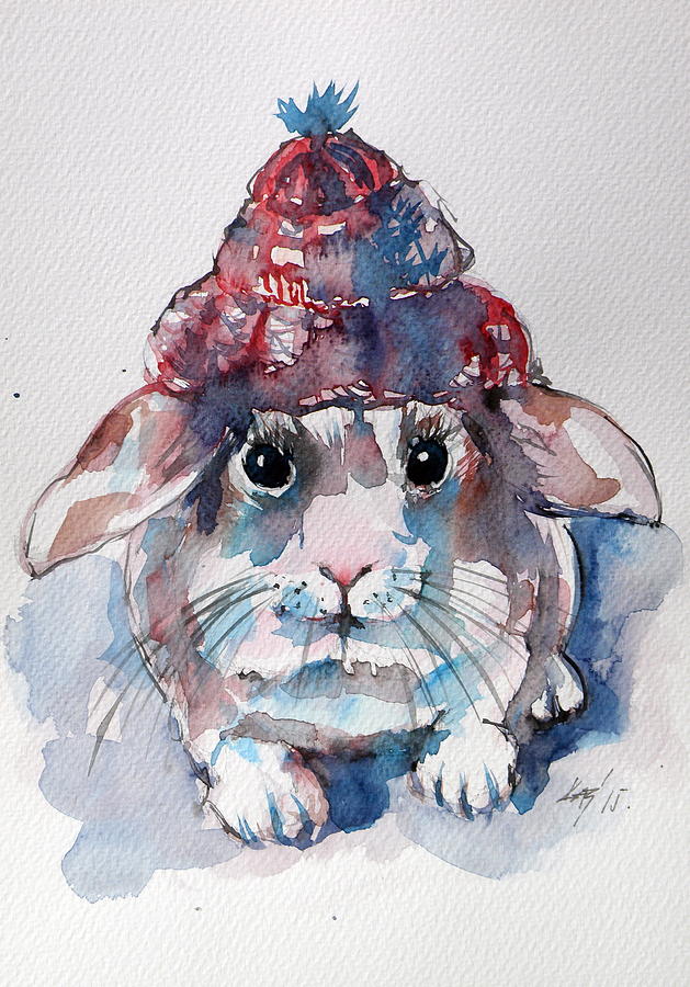 Little rabbit Painting by Kovacs Anna Brigitta
