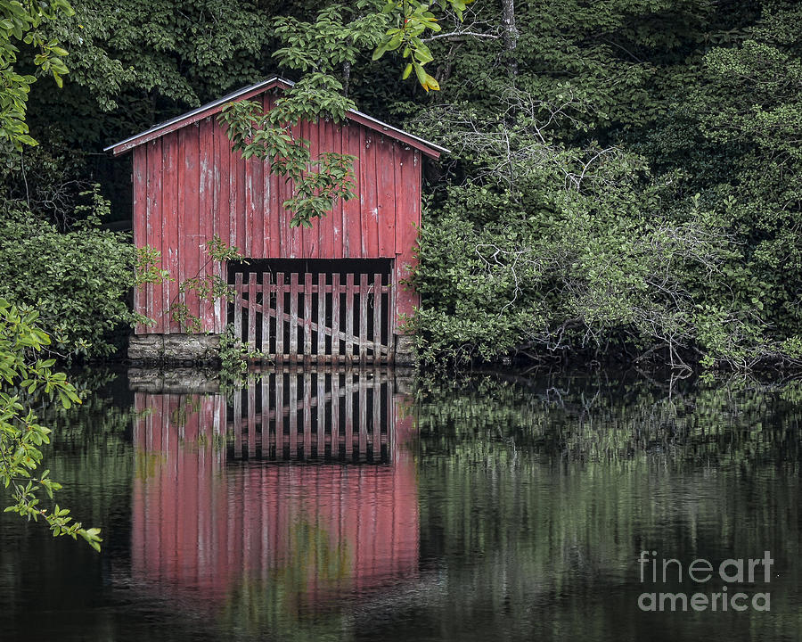 Little Red Boathouse Photograph by Ken Johnson