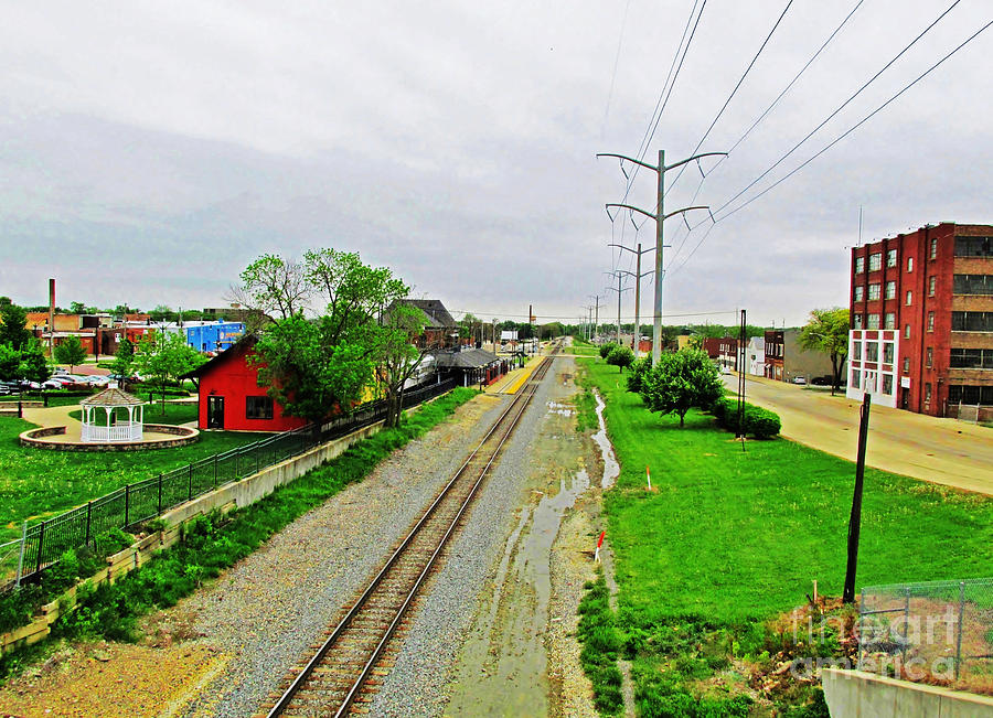 Little Red Building By The Tracks Photograph