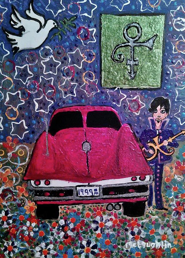 Abstract Painting - Little Red Corvette by Gregory McLaughlin