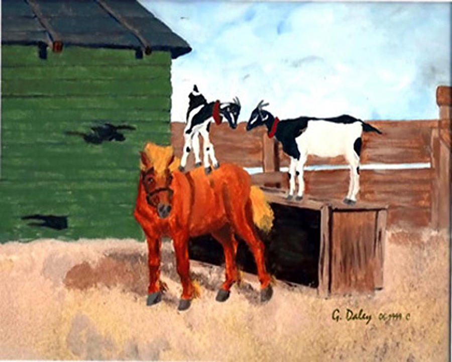 Little Red Francis and Ellie Mae Painting by Gail Daley
