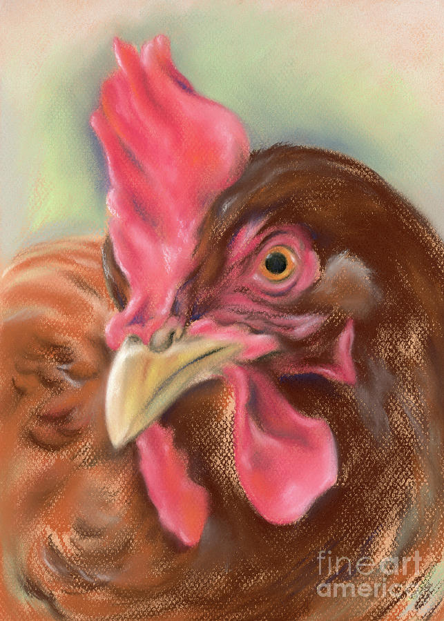 Little Red Hen Painting by MM Anderson