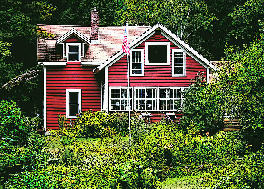Little Red House Photograph by Nancy Griswold