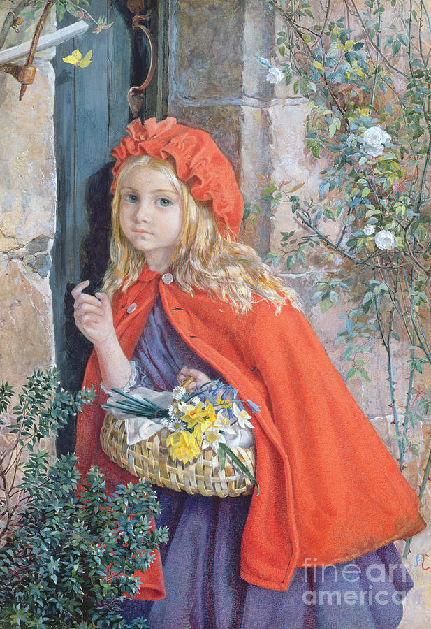 Fairy Painting - Little Red Riding Hood by Isabel Oakley Naftel