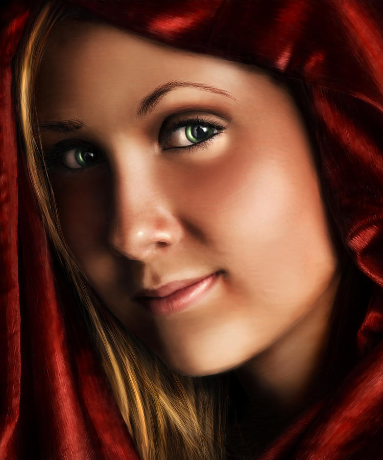 Little Red Riding Hood Digital Art by Laurie Hasan