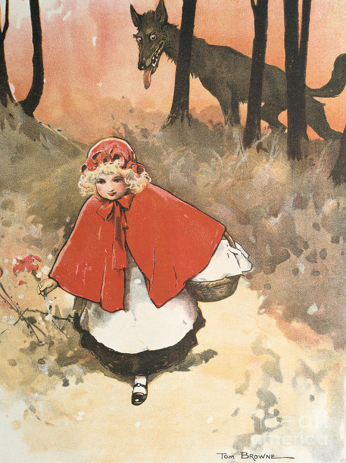 Fairy Painting -   Little Red Riding Hood by Tom Browne