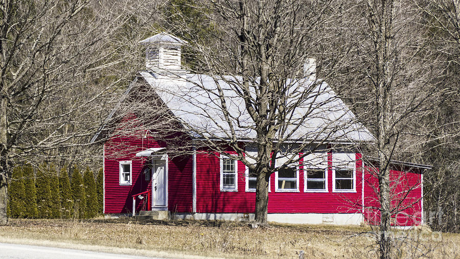 Little red school house Photograph by Scenic Vermont Photography