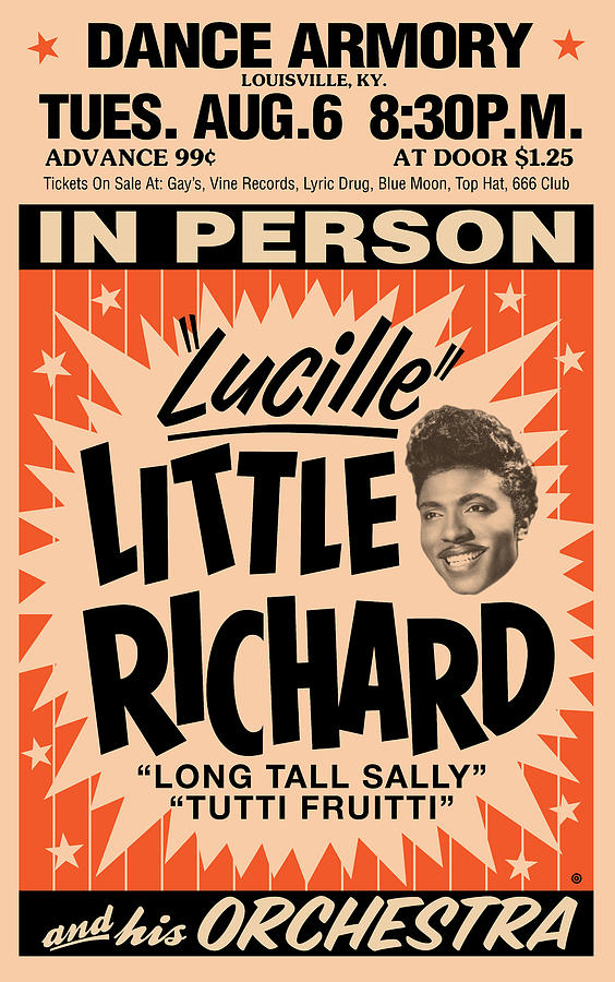 Typography Digital Art - Little Richard by Gary Grayson
