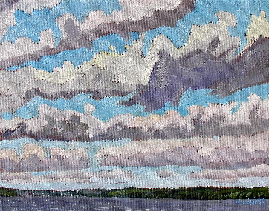 Little Rideau Virga Painting by Phil Chadwick