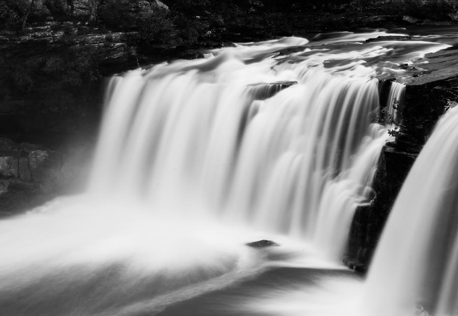 Little River Falls in Monochrome Photograph by Parker Cunningham