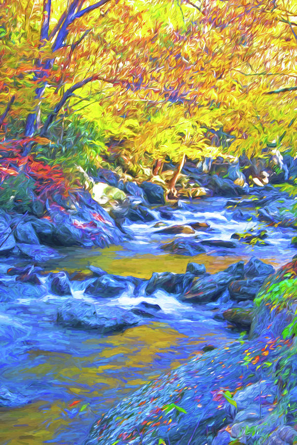 Little River in Autumn Mixed Media by Dennis Cox Photo Explorer