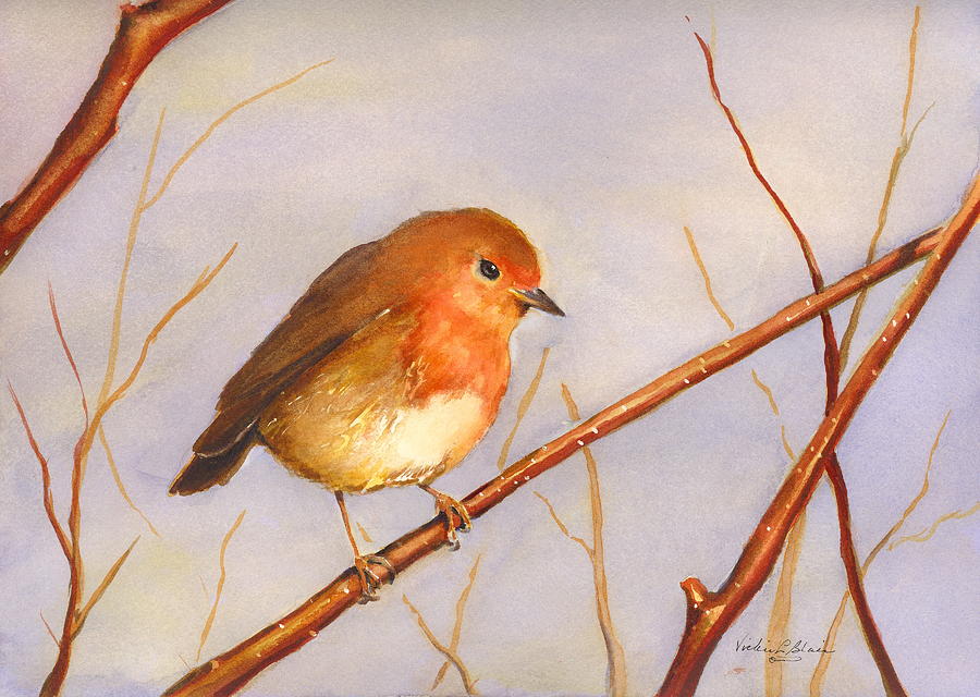 Little Robin Painting by Vickie Blair - Pixels