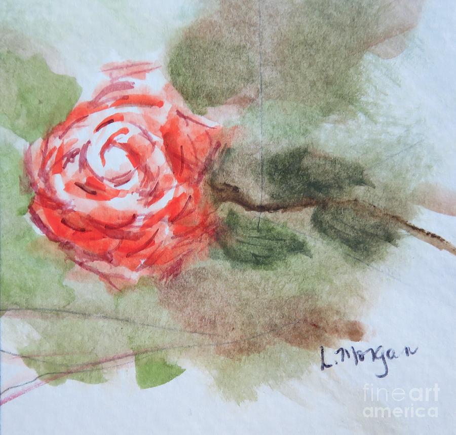 Little Rose Painting by Laurie Morgan