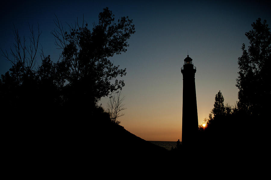 Little Sable Point Lighthouse at Sunset Photograph by Rich S